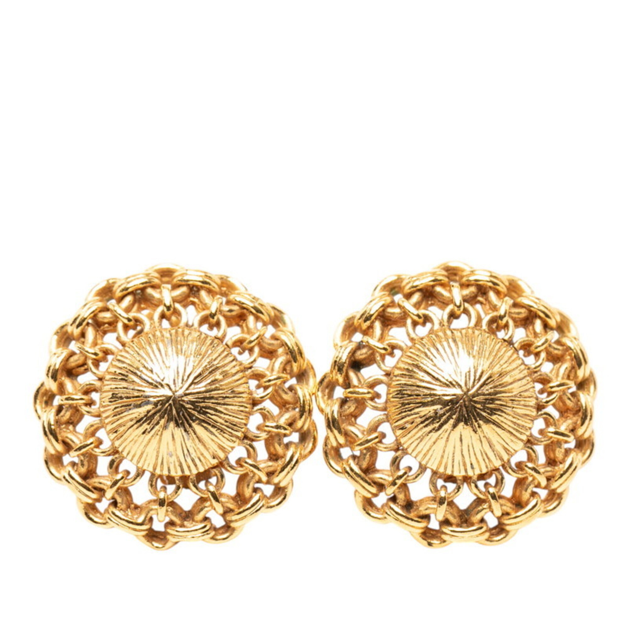 Chanel Vintage 1988 Castellane Collection Earrings, Gold Plated, Women's